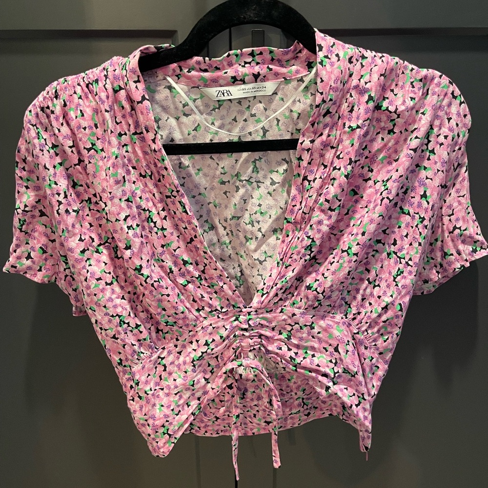 Zara Pink Floral Top
